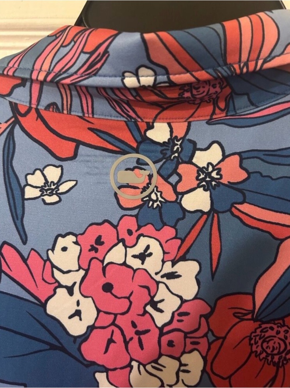 Vineyard Vines On The Go Sankaty Polo Mens Large Floral - Picture 3 of 7